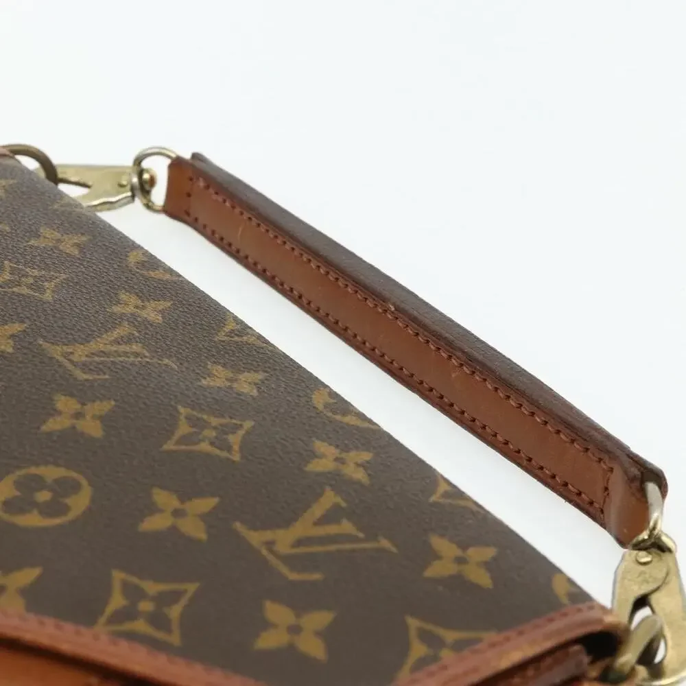 Louis Vuitton Monogram Sac Biface Handbag Brown